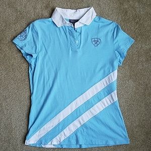 Blue Ariat Polo Shirt Medium